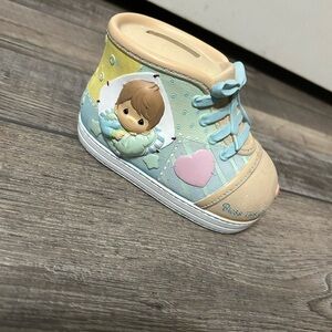 Precious Moments Bless This Child Piggy Bank Shoe